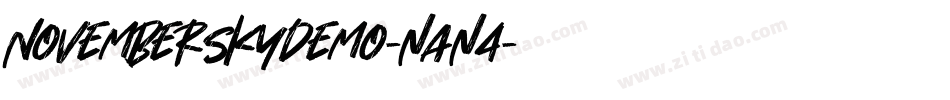 NovemberSkyDemo-nan4字体转换
