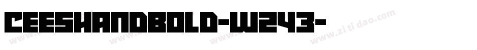 CeesHandBold-w243字体转换