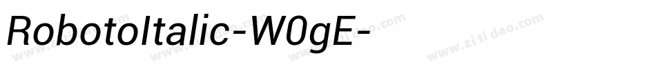 RobotoItalic-W0gE字体转换