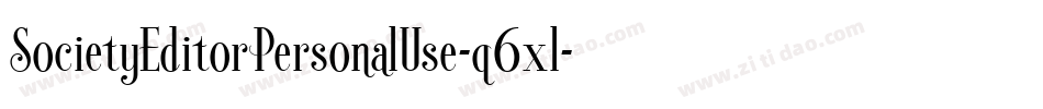 SocietyEditorPersonalUse-q6xl字体转换