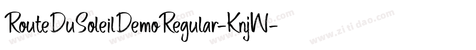 RouteDuSoleilDemoRegular-KnjW字体转换