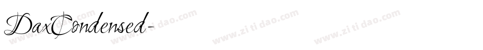 DaxCondensed字体转换
