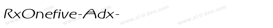 RxOnefive-Adx字体转换 RxOnefive-Adx字体转换