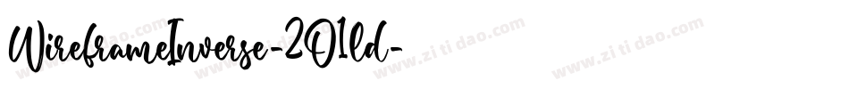 WireframeInverse-2O1ld字体转换