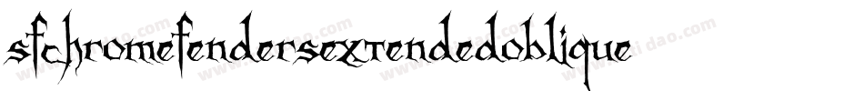 SfChromeFendersExtendedOblique-z9Zl字体转换
