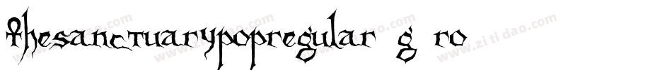 TheSanctuaryPopRegular-G8rO字体转换