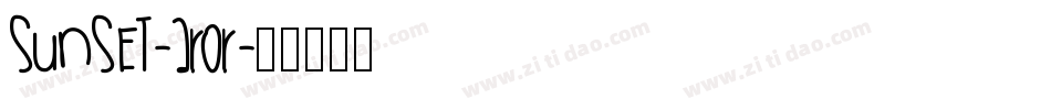 Sunset-aRoR字体转换