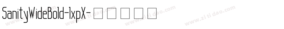 SanityWideBold-lxpX字体转换