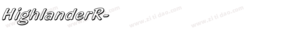 HighlanderR字体转换