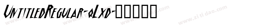 UntitledRegular-qLxd字体转换