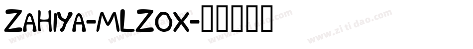 Zahiya-mLZox字体转换