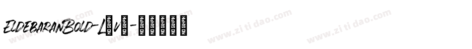 EldebaranBold-L6v5字体转换