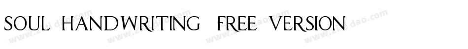soul-handwriting_free-version字体转换