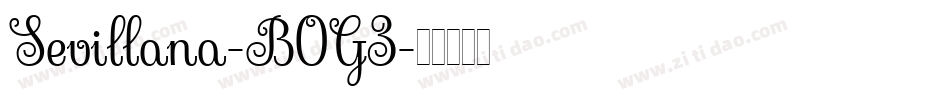 Sevillana-BOG3字体转换