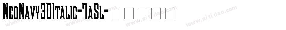 NeoNavy3DItalic-7a5l字体转换