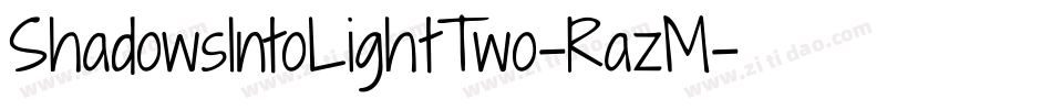 ShadowsIntoLightTwo-RazM字体转换