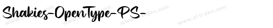 Shakies-OpenType-PS字体转换