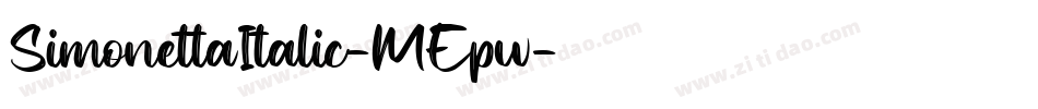 SimonettaItalic-MEpw字体转换
