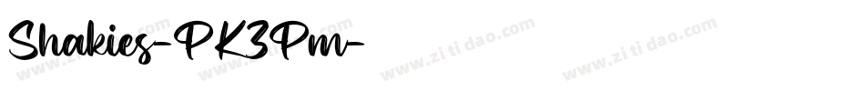 Shakies-PK3Pm字体转换