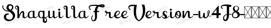 ShaquillaFreeVersion-w4J8字体转换
