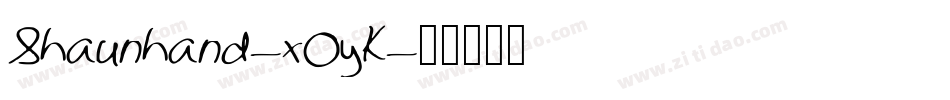 Shaunhand-xOyK字体转换