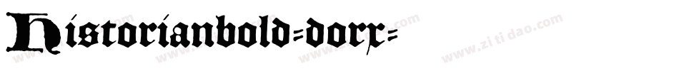 Historianbold-dorx字体转换