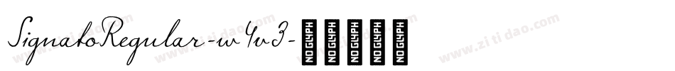 SignatoRegular-w4v3字体转换 SignatoRegular-w4v3字体转换
