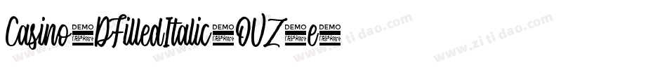 Casino3DFilledItalic-OVZ7e字体转换