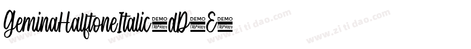 GeminaHalftoneItalic-dD7E字体转换