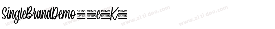 SingleBrandDemo-7e4K字体转换