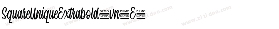 SquareUniqueExtrabold-vn7E字体转换