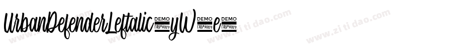 UrbanDefenderLeftalic-yW7e字体转换