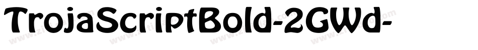 TrojaScriptBold-2GWd字体转换