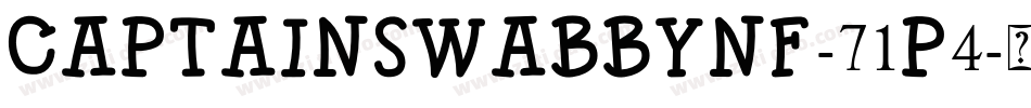 CaptainSwabbyNf-71P4字体转换