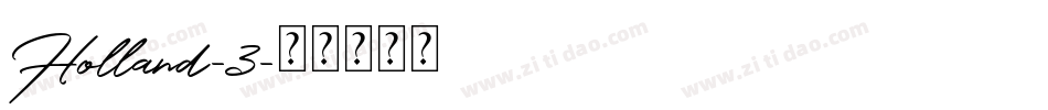 Holland-3字体转换