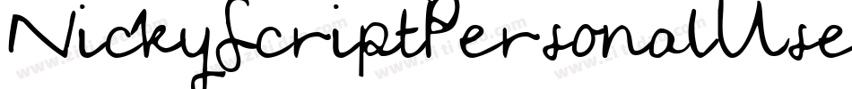 NickyScriptPersonalUse-ZVoYx字体转换