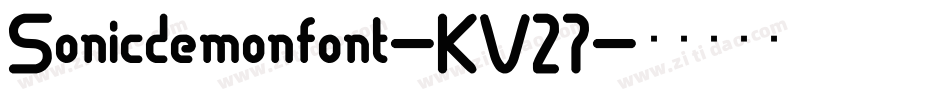 Sonicdemonfont-KV27字体转换