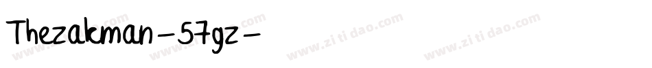Thezakman-57gz字体转换