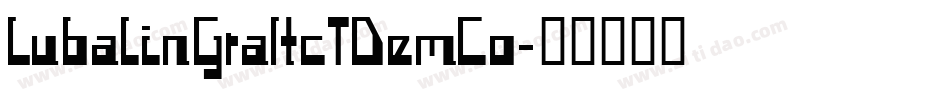 LubalinGraItcTDemCo字体转换