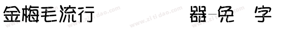 金梅毛流行国际码转换器字体转换