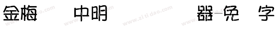 金梅简体中明国际码转换器字体转换