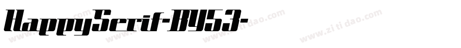 HappySerif-BY53字体转换