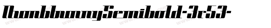 NumbbunnySemibold-3r53字体转换