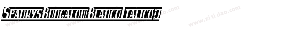 SpankysBungalowBlancoItalico-j9R9字体转换