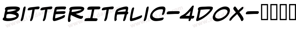 BitterItalic-4dOx字体转换
