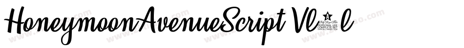 HoneymoonAvenueScript-Vl4l字体转换