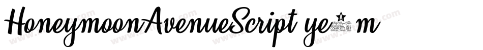 HoneymoonAvenueScript-ye7m字体转换