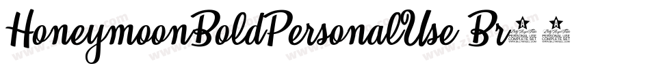 HoneymoonBoldPersonalUse-Br78字体转换