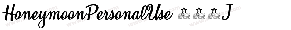 HoneymoonPersonalUse-857J字体转换