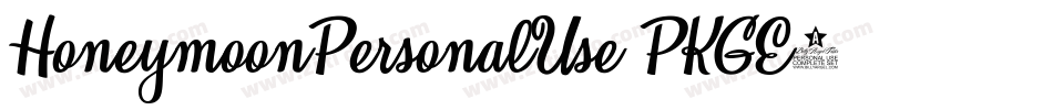 HoneymoonPersonalUse-PKGE2字体转换